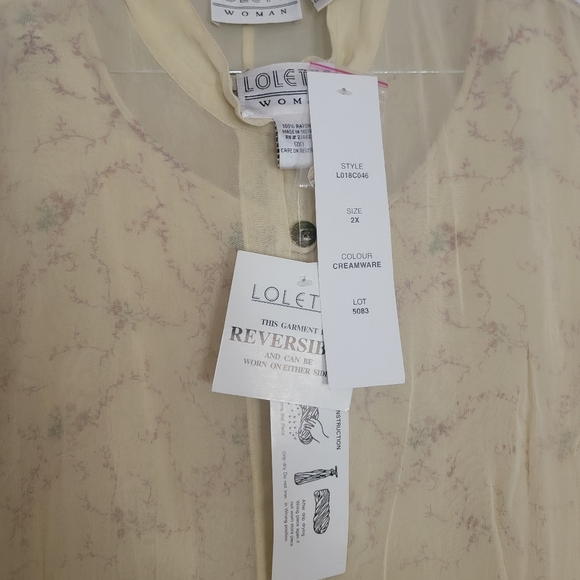 Lolette Women's Reversible Dress with Matching Cover 2 pc set - Picture 4 of 14